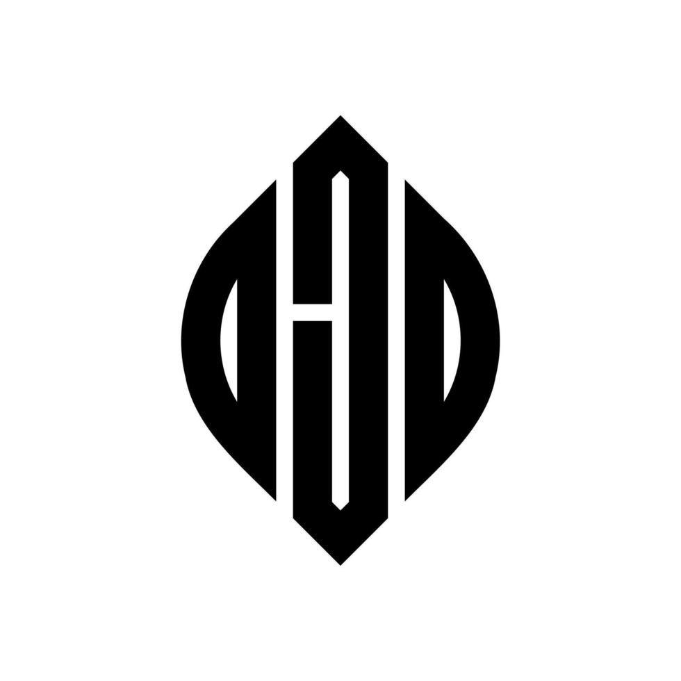 djo circle letter logo design con forma circolare ed ellittica. djo lettere ellittiche con stile tipografico. le tre iniziali formano un logo circolare. djo cerchio emblema astratto monogramma lettera marchio vettore. vettore