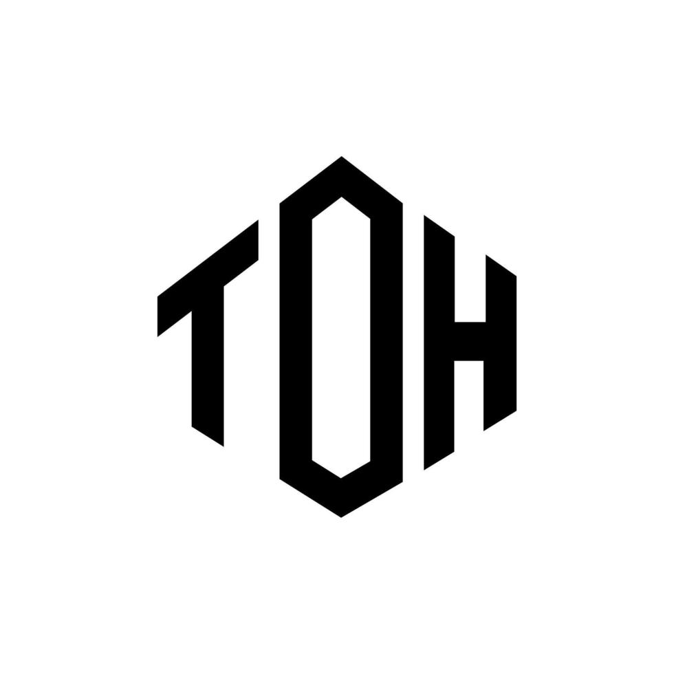 toh lettera logo design con forma poligonale. toh poligono e design del logo a forma di cubo. toh modello di logo vettoriale esagonale colori bianco e nero. monogramma toh, logo aziendale e immobiliare.
