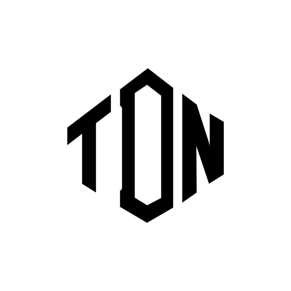 design del logo della lettera tdn con forma poligonale. tdn poligono e design del logo a forma di cubo. tdn modello di logo vettoriale esagonale colori bianco e nero. monogramma tdn, logo aziendale e immobiliare.