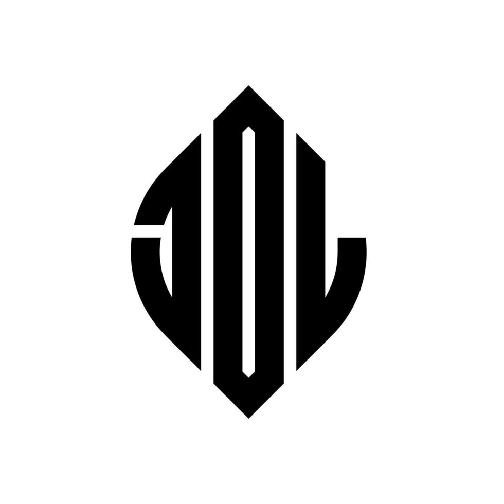 jdl circle letter logo design con forma circolare ed ellittica. jdl lettere ellittiche con stile tipografico. le tre iniziali formano un logo circolare. jdl cerchio emblema astratto monogramma lettera marchio vettore. vettore