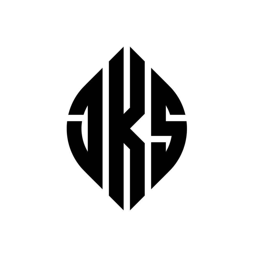 jks circle letter logo design con forma circolare ed ellittica. jks lettere ellittiche con stile tipografico. le tre iniziali formano un logo circolare. jks cerchio emblema astratto monogramma lettera marchio vettore. vettore