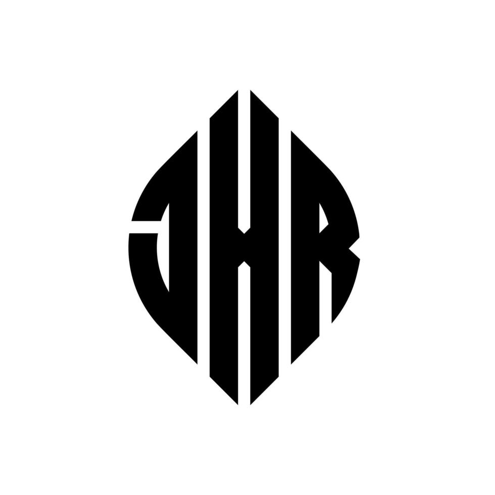 jxr circle letter logo design con forma circolare ed ellittica. jxr lettere ellittiche con stile tipografico. le tre iniziali formano un logo circolare. jxr cerchio emblema astratto monogramma lettera marchio vettore. vettore