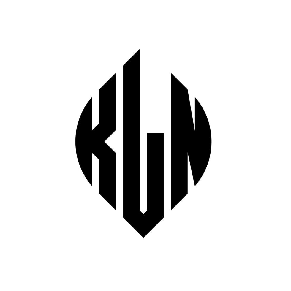 kln circle letter logo design con forma circolare ed ellittica. kln lettere ellittiche con stile tipografico. le tre iniziali formano un logo circolare. kln cerchio emblema astratto monogramma lettera marchio vettore. vettore