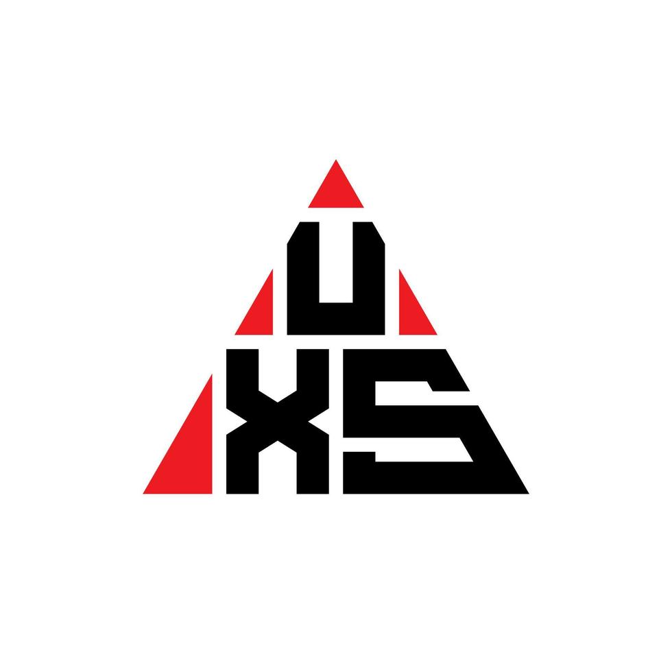 design del logo della lettera del triangolo ux con forma triangolare. monogramma del design del logo del triangolo uxs. modello di logo vettoriale triangolo uxs con colore rosso. logo triangolare uxs logo semplice, elegante e lussuoso.