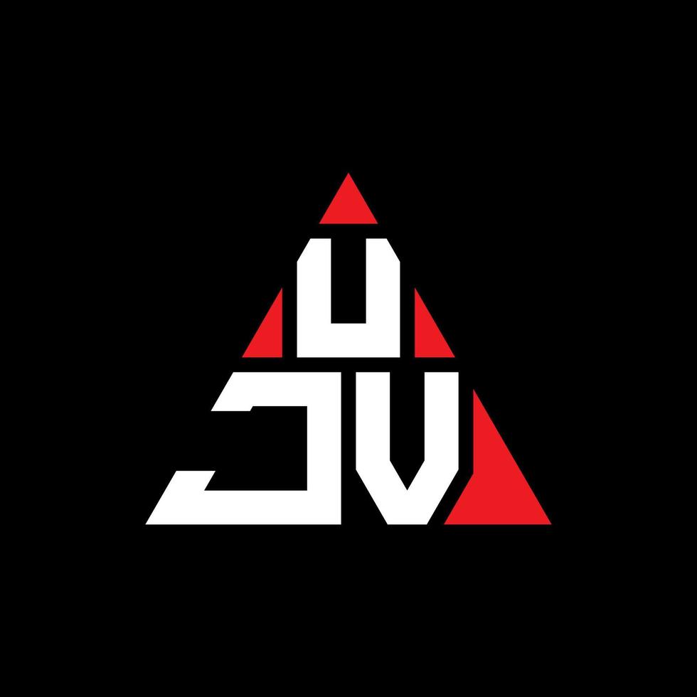 design del logo della lettera del triangolo ujv con forma triangolare. ujv triangolo logo design monogramma. modello di logo vettoriale triangolo ujv con colore rosso. logo triangolare ujv logo semplice, elegante e lussuoso.