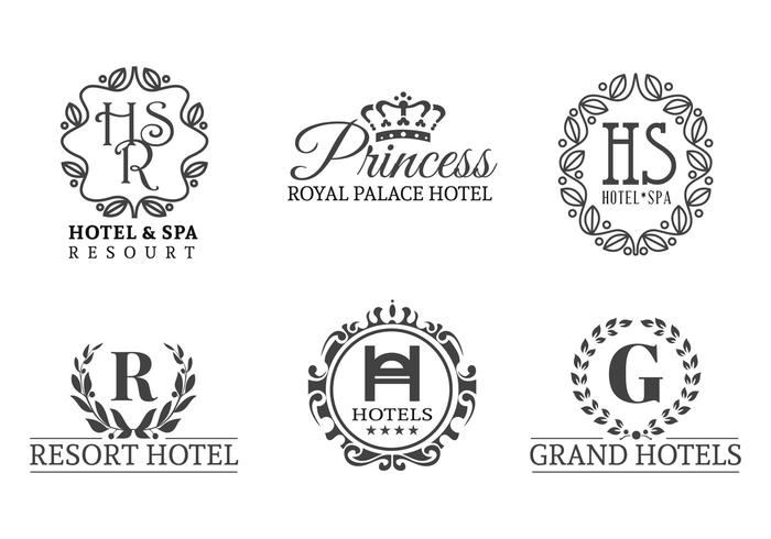 Hotel Logo Set Hotel gratuito vettore