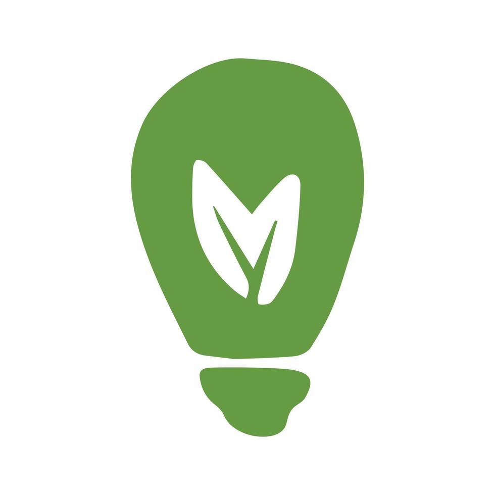 logo dell'energia elettrica ecologica. vettore