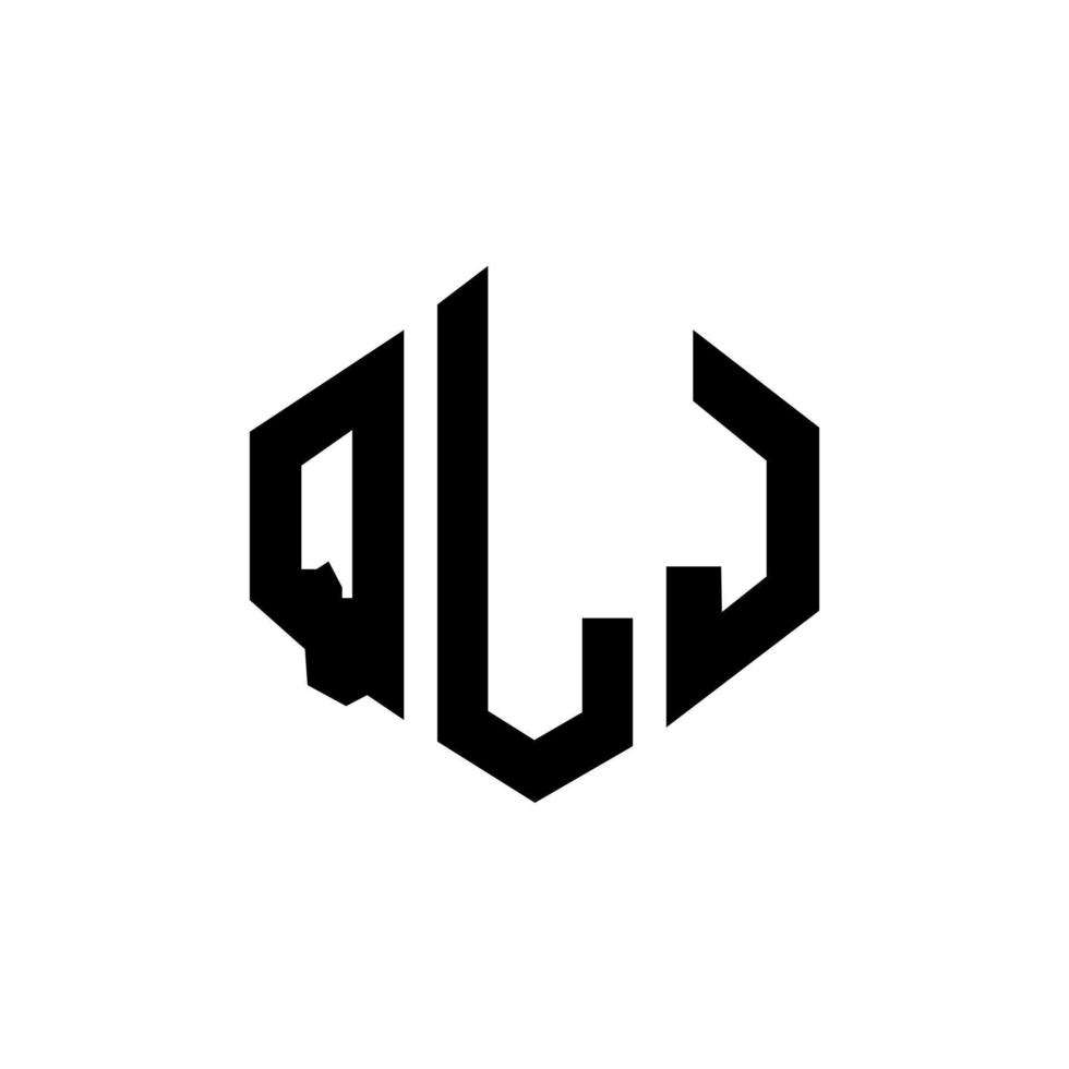 design del logo della lettera qlj con forma poligonale. qlj poligono e design del logo a forma di cubo. qlj modello di logo vettoriale esagonale colori bianco e nero. monogramma qlj, logo aziendale e immobiliare.
