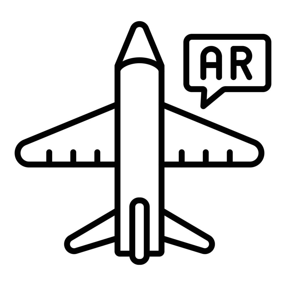 stile dell'icona di addestramento al volo ar vettore