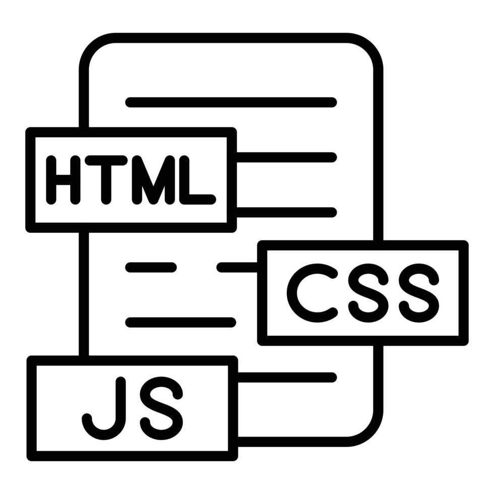 html js css stile icona vettore