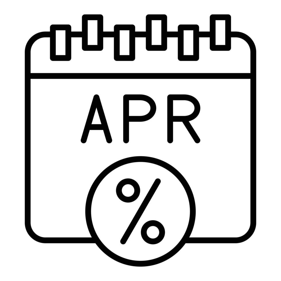 stile icona tasso percentuale annuale vettore