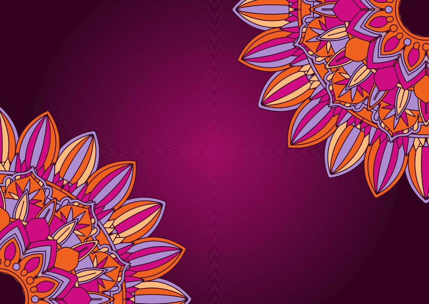 sfondo decorativo con design mandala colorato vettore