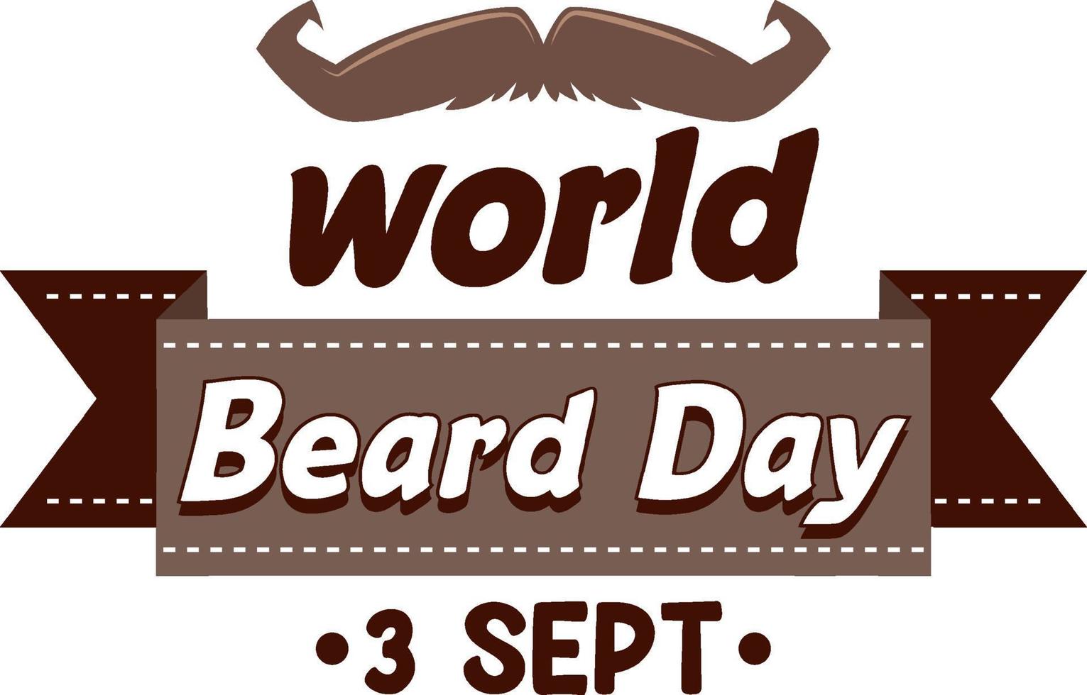Giornata mondiale della barba 3 settembre vettore