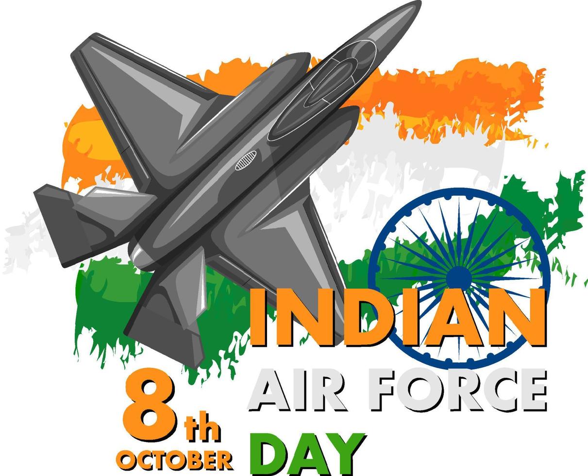 poster della giornata dell'aeronautica indiana vettore
