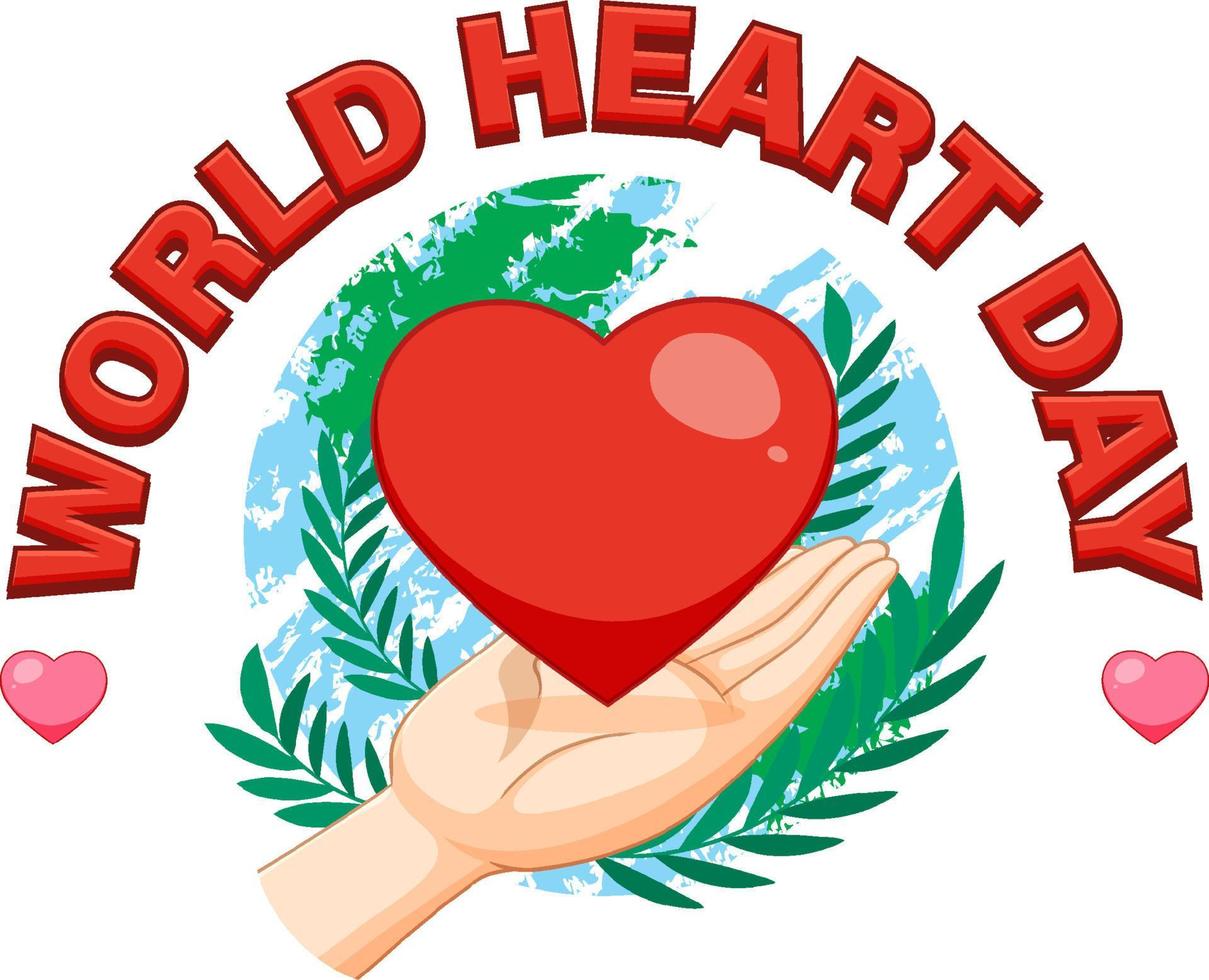 Giornata mondiale del cuore 29 settembre vettore