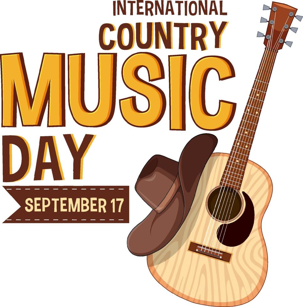 banner della giornata internazionale della musica country vettore