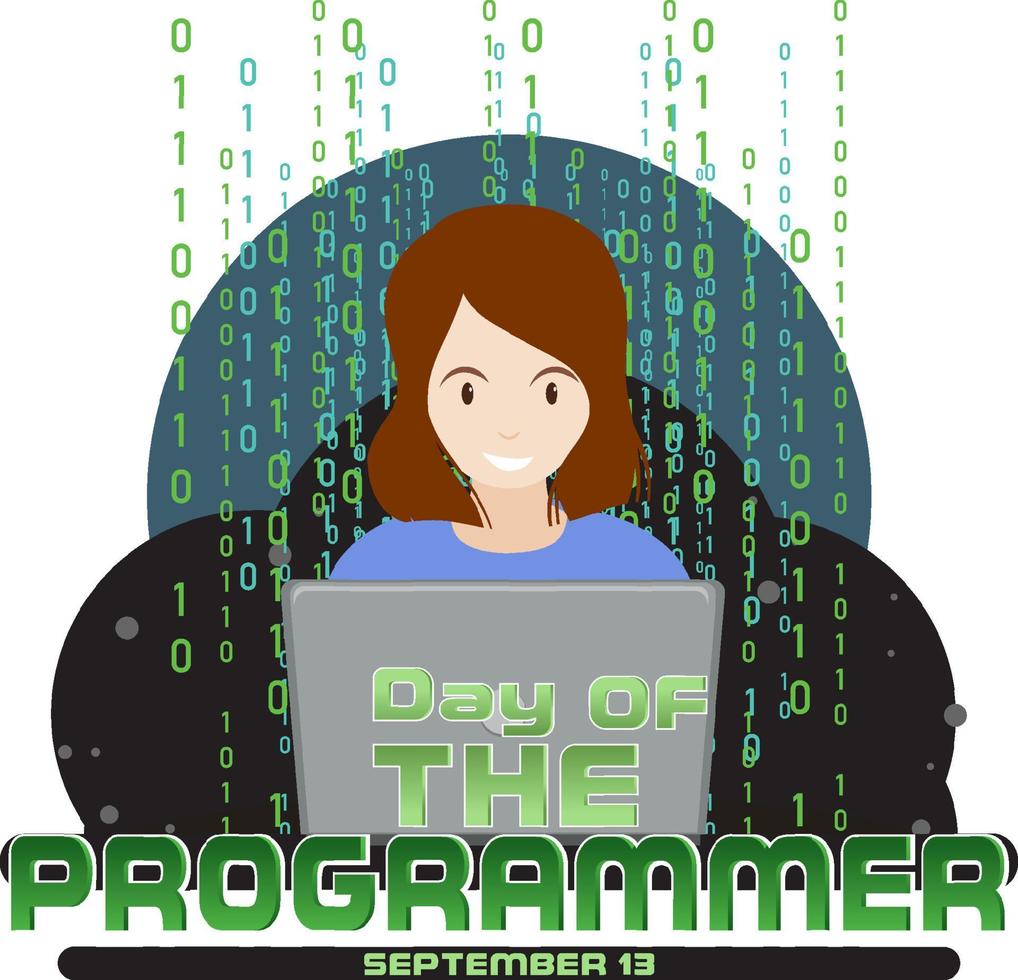 design del banner del giorno dei programmatori vettore