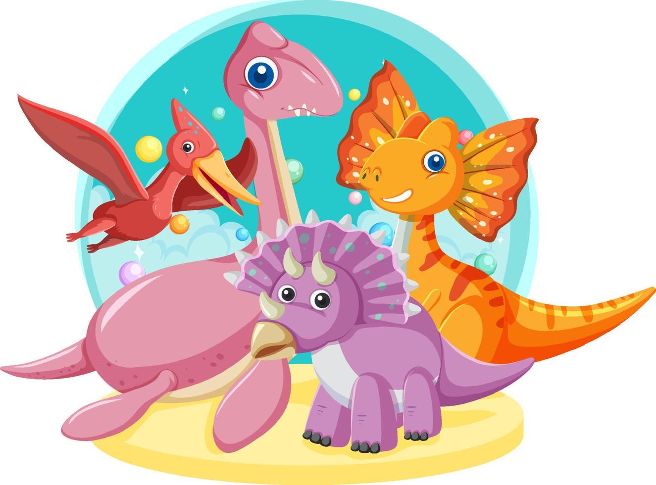 simpatico dinosauro stegosauro e bambino vettore