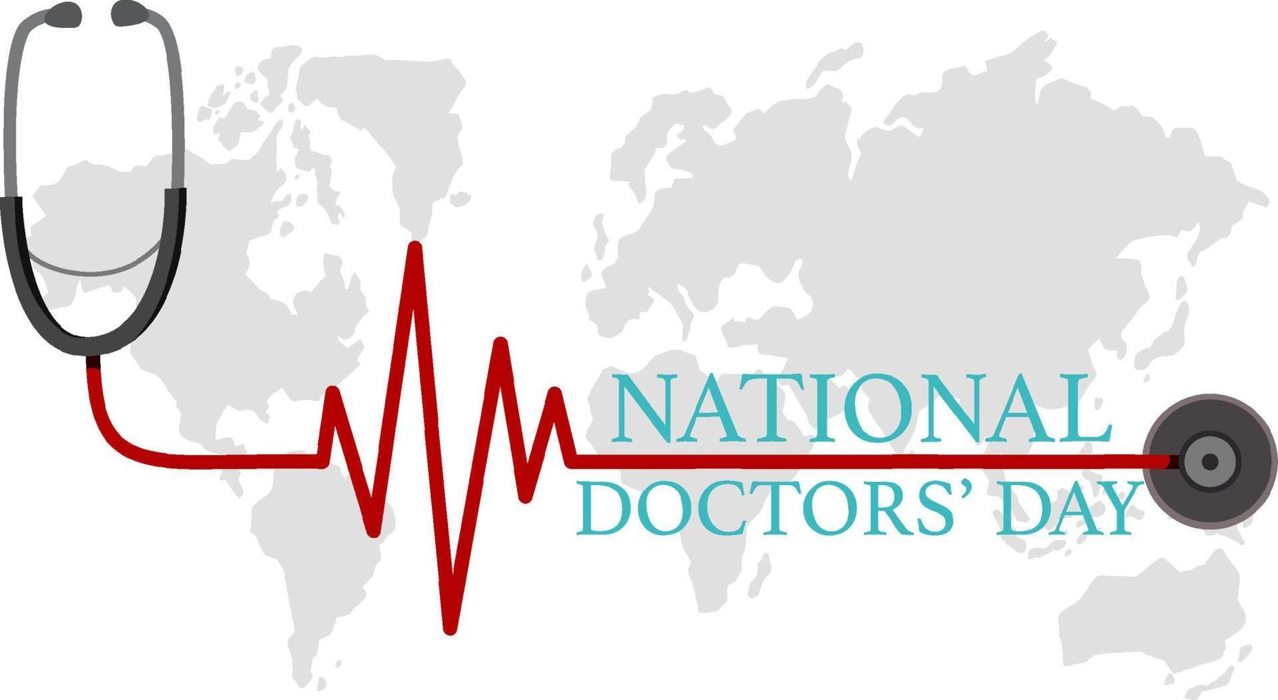 logo della giornata nazionale del medico a luglio vettore