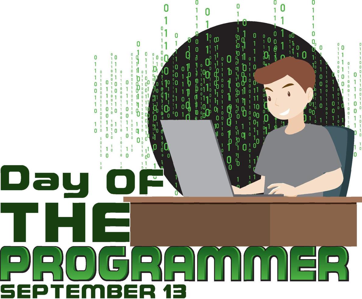 design del banner del giorno dei programmatori vettore