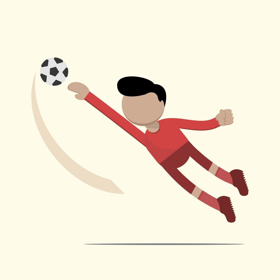 personaggio del calcio o giocatore di calcio con azione in partita. illustrazione vettoriale in stile chibi cartone animato piatto