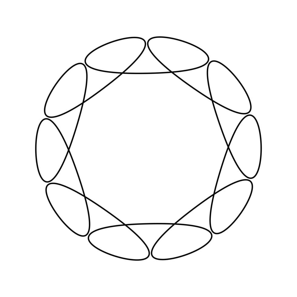 disegno della mandala del modello di forma geometrica del cerchio vettore