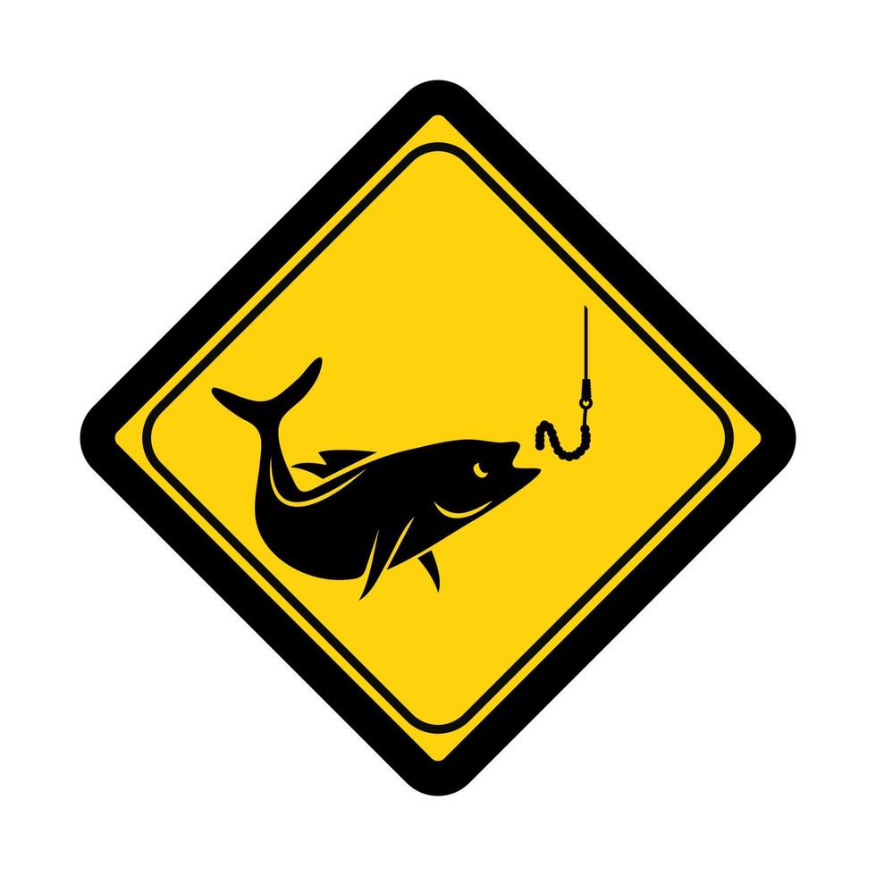 segno della zona di pesca e simbolo grafico illustrazione vettoriale