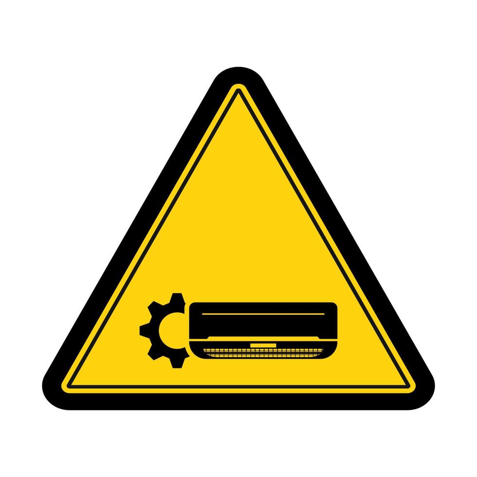 segno di servizio del condizionatore d'aria e simbolo grafico illustrazione vettoriale