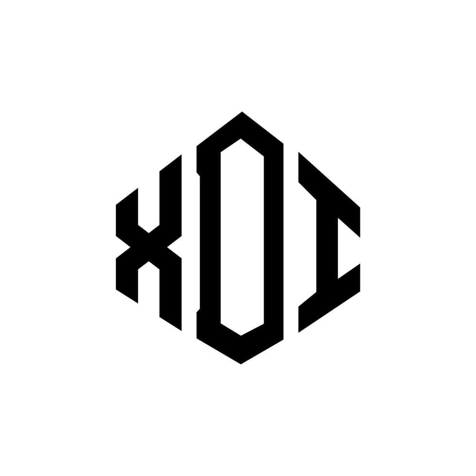 logo xdi lettera con forma poligonale. xdi poligono e design del logo a forma di cubo. xdi modello di logo vettoriale esagonale colori bianco e nero. monogramma xdi, logo aziendale e immobiliare.