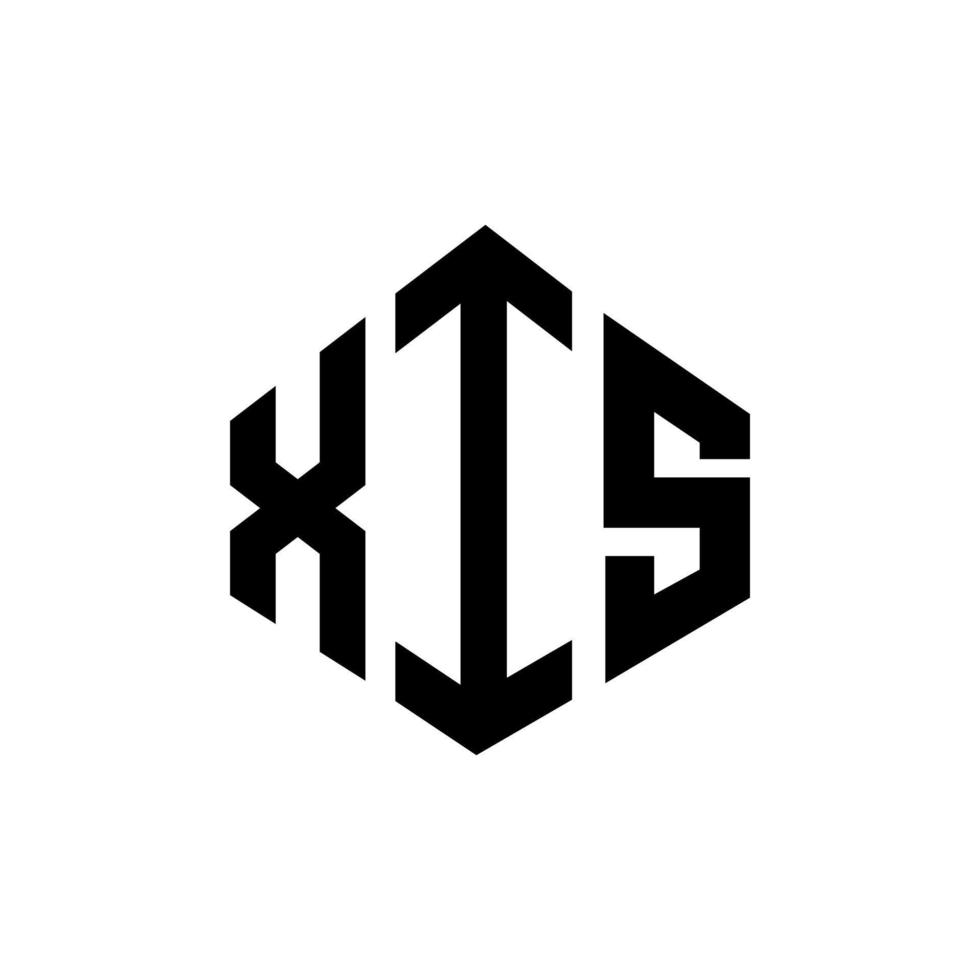xis lettera logo design con forma poligonale. xis poligono e design del logo a forma di cubo. xis modello di logo vettoriale esagonale colori bianco e nero. xis monogramma, logo aziendale e immobiliare.