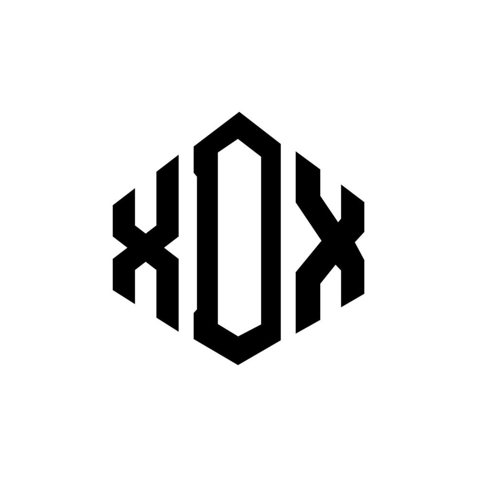 design del logo della lettera xdx con forma poligonale. xdx poligono e design del logo a forma di cubo. xdx modello di logo vettoriale esagonale colori bianco e nero. monogramma xdx, logo aziendale e immobiliare.