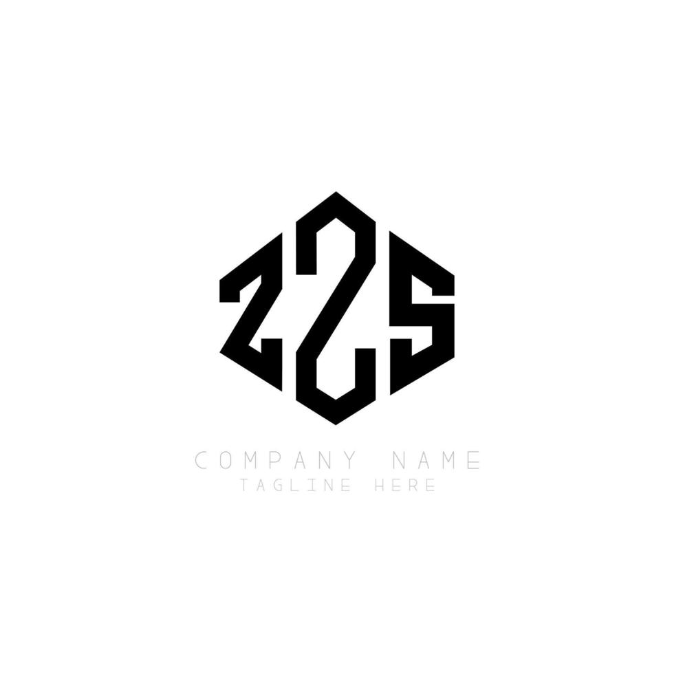 design del logo della lettera zzs con forma poligonale. zzs poligono e design del logo a forma di cubo. zzs modello di logo vettoriale esagonale colori bianco e nero. monogramma zzs, logo aziendale e immobiliare.