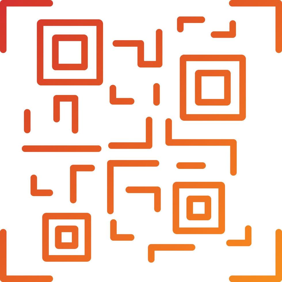 stile icona codice QR vettore