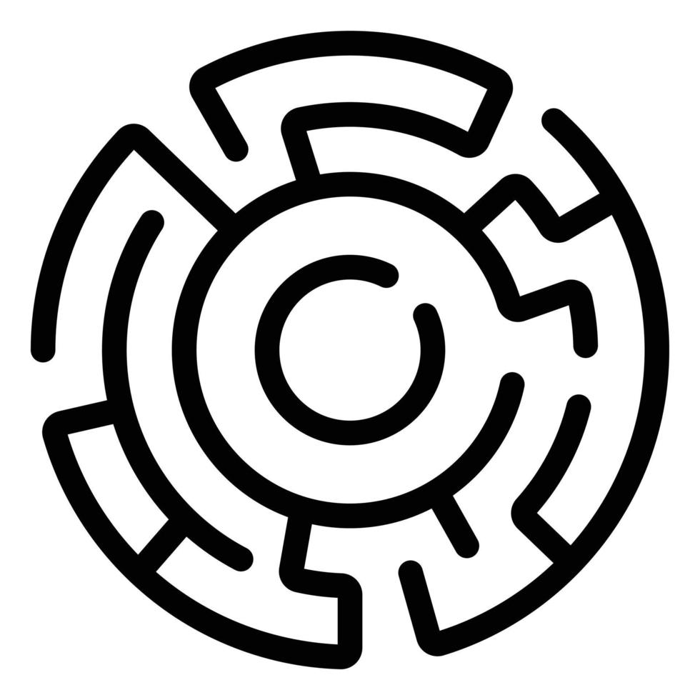 stile icona labirinto siepe vettore