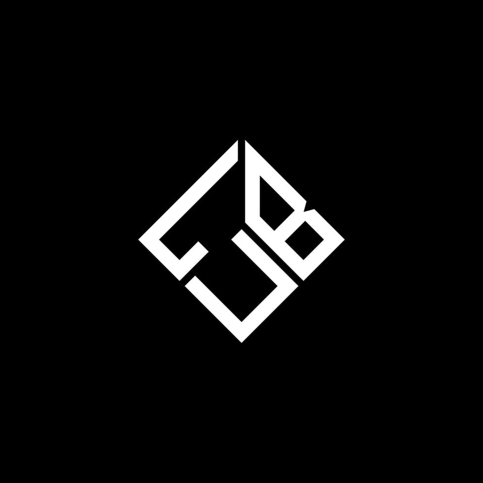 lub lettera logo design su sfondo nero. lub creative iniziali lettera logo concept. design della lettera lub. vettore