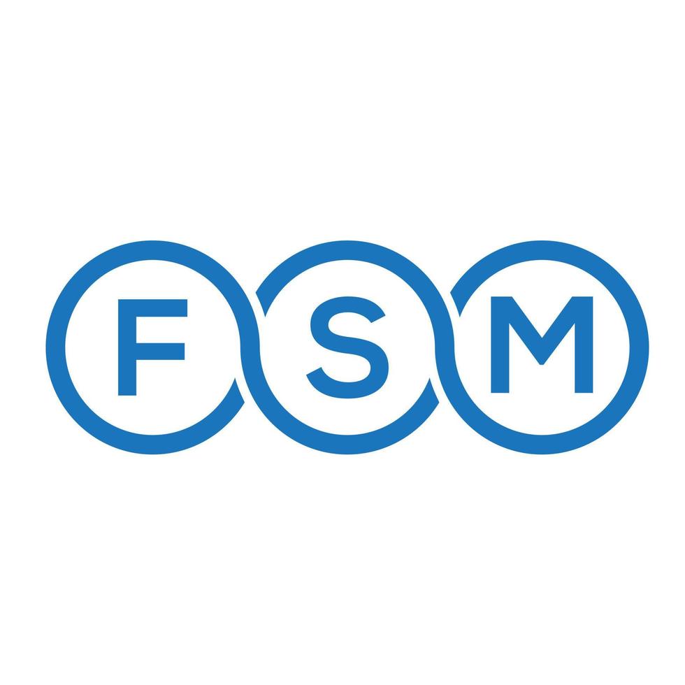 design del logo della lettera fsm su sfondo nero. fsm creative iniziali lettera logo concept. disegno della lettera fsm. vettore