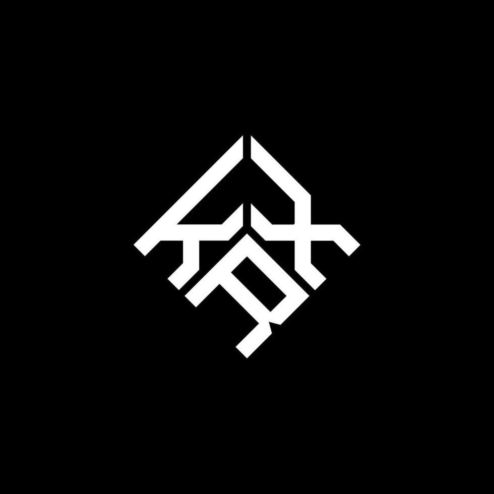 design del logo della lettera krx su sfondo nero. krx creative iniziali lettera logo concept. disegno della lettera kx. vettore