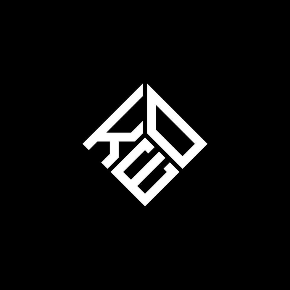 keo lettera logo design su sfondo nero. keo creative iniziali lettera logo concept. disegno della lettera keo. vettore