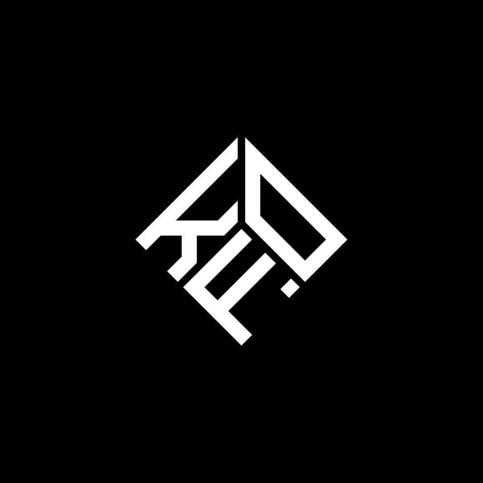kfo lettera logo design su sfondo nero. kfo creative iniziali lettera logo concept. disegno della lettera kfo. vettore
