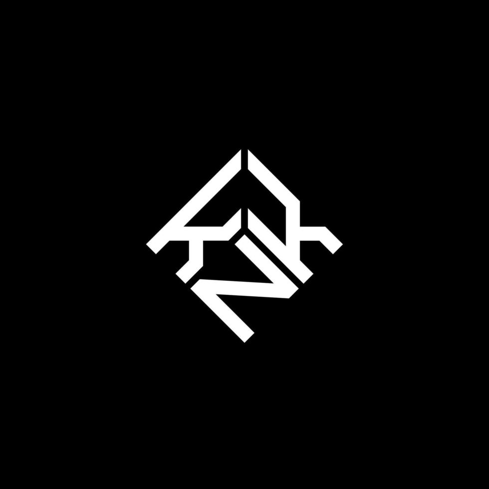 knk lettera logo design su sfondo nero. knk creative iniziali lettera logo concept. disegno della lettera knk. vettore