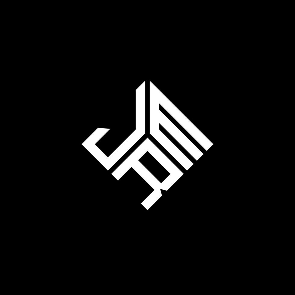 jrm lettera logo design su sfondo nero. jrm creative iniziali lettera logo concept. disegno della lettera jrm. vettore