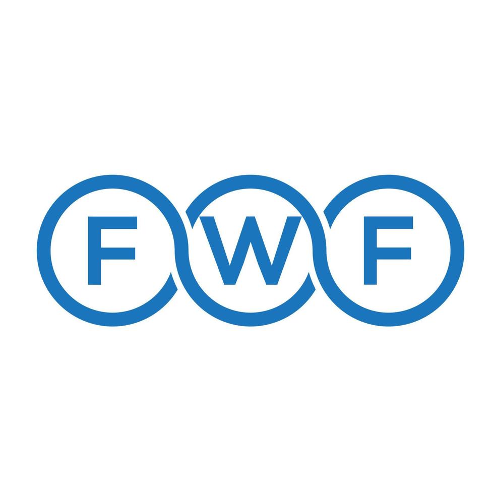 design del logo della lettera fwf su sfondo nero. fwf creative iniziali lettera logo concept. disegno della lettera fwf. vettore