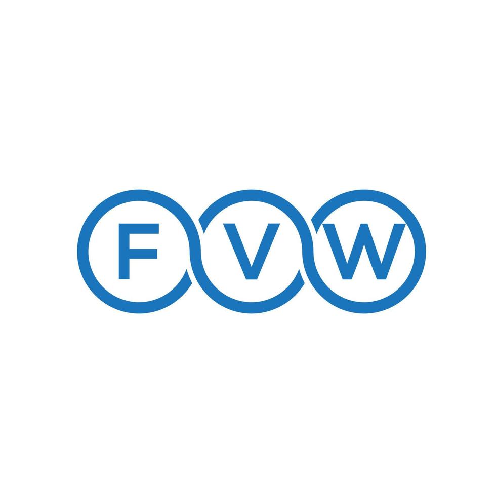 fvw lettera logo design su sfondo nero. fvw creative iniziali lettera logo concept. disegno della lettera fvw. vettore