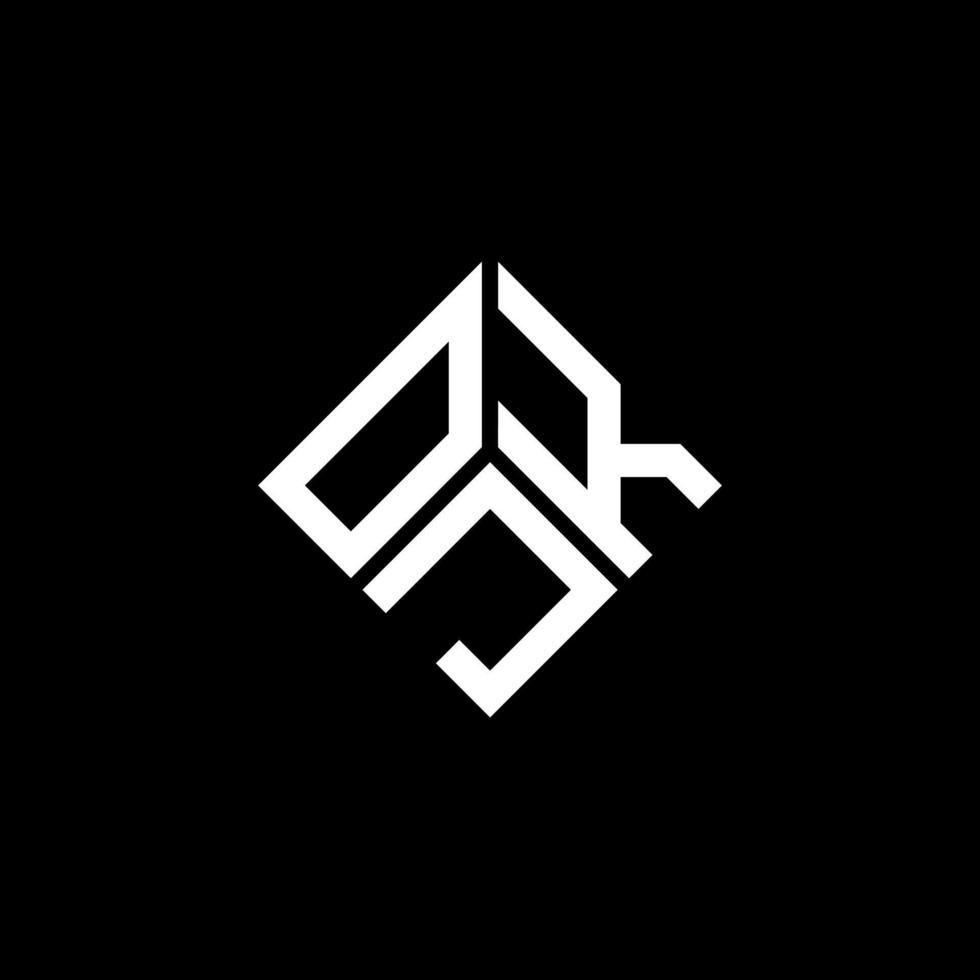 ojk lettera logo design su sfondo nero. ojk creative iniziali lettera logo concept. disegno della lettera ojk. vettore
