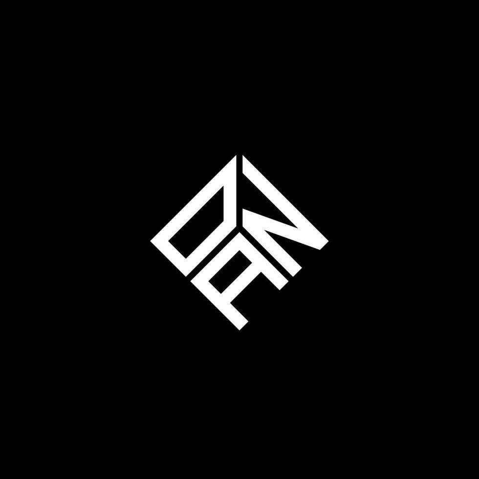 oan lettera logo design su sfondo nero. oun concetto di logo della lettera di iniziali creative. disegno di una lettera. vettore