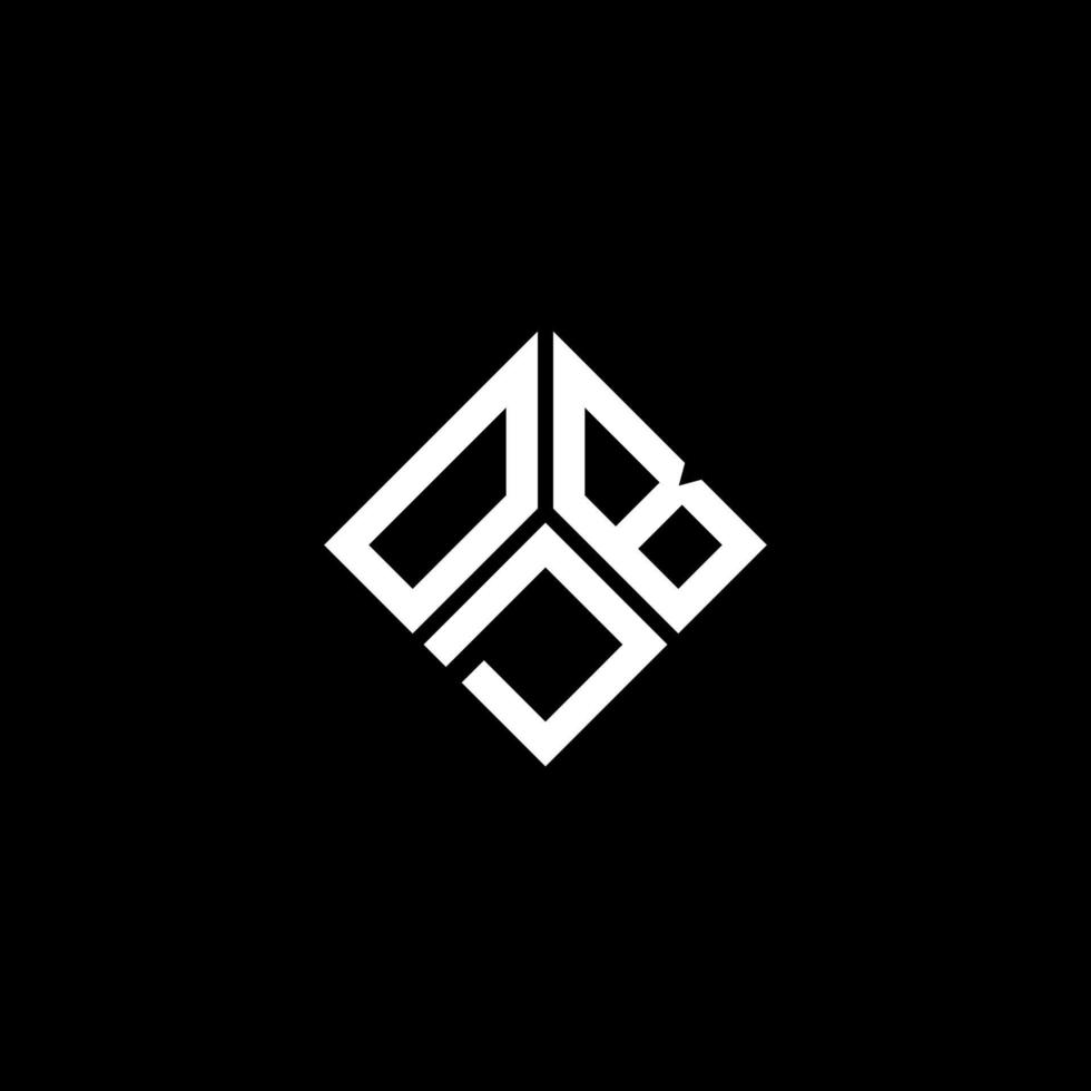 design del logo della lettera odb su sfondo nero. concetto di logo della lettera di iniziali creative odb. disegno della lettera odb. vettore