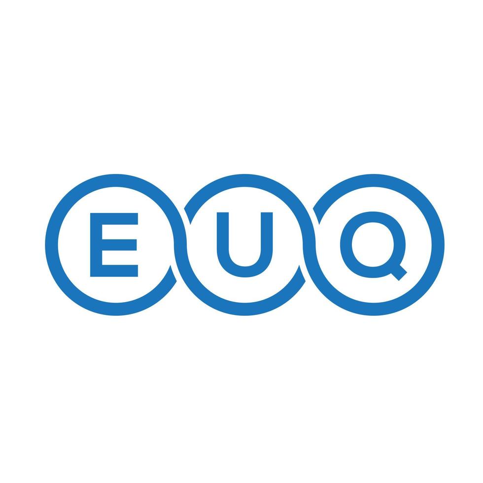eup lettera logo design su sfondo nero. eup creative iniziali lettera logo concept. design della lettera eup. vettore
