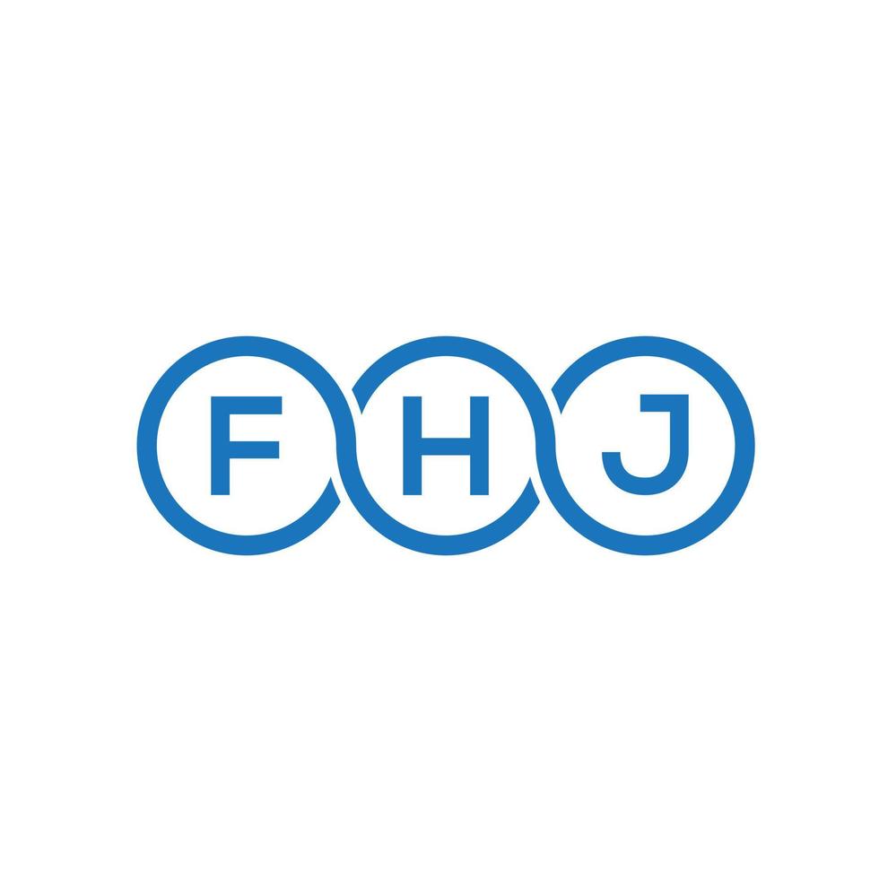 fhj lettera logo design su sfondo nero. fhj creative iniziali lettera logo concept. disegno della lettera fhj. vettore