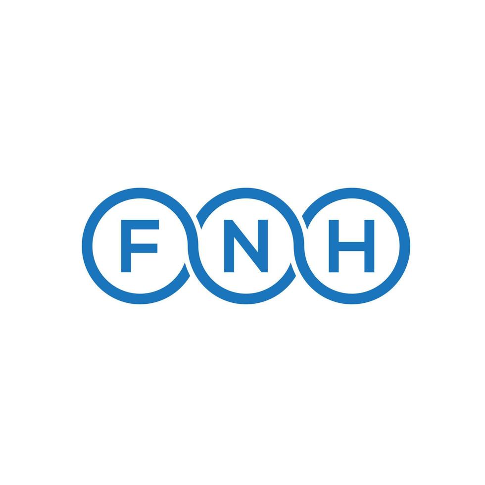 fnh lettera logo design su sfondo nero. fnh creative iniziali lettera logo concept. disegno della lettera fn. vettore