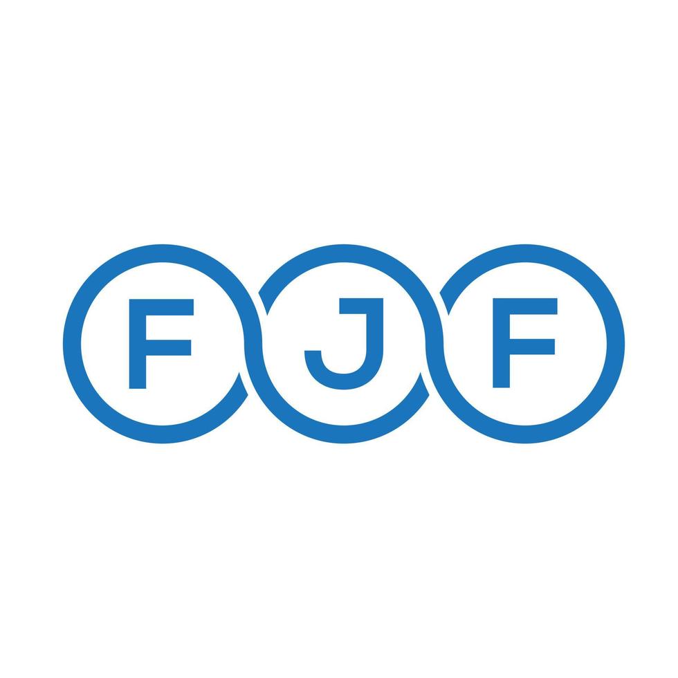 fjf lettera logo design su sfondo nero. fjf creative iniziali lettera logo concept. disegno della lettera fjf. vettore